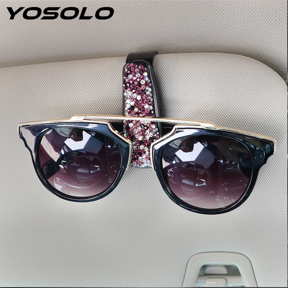 YOSOLO Sun Visor Sunglasses Eyeglasses Holder Glasses Cases Rhinestone Diamond Universal Portable Auto Fastener Clip Storage
YOSOLO Sun Visor Sunglasses Eyeglasses Holder Glasses Cases Rhinestone Diamond Universal Portable Auto Fastener Clip Storage