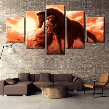 Imágenes de lienzo modulares decoración del hogar para el marco de la sala de estar 5 piezas Anime princesa Mononoke Lobo pintur
Imágenes de lienzo modulares decoración del hogar para el marco de la sala de estar 5 piezas Anime princesa Mononoke Lobo pintur