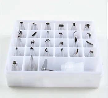 26 Pieces /set Stainless Steel Cake Decorating Tips Set DIY Pastry Tubes Icing Piping Nozzles with Storage Box
26 Pieces /set Stainless Steel Cake Decorating Tips Set DIY Pastry Tubes Icing Piping Nozzles with Storage Box