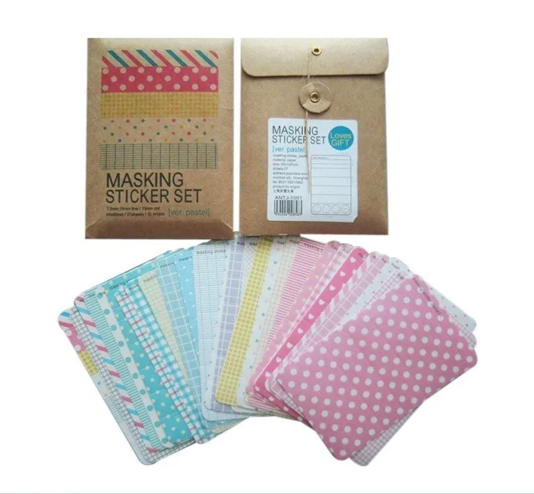 27 sheets/set Kawaii Stationery Masking Tape Scrapbook Paper Diary Decor Scrapbooking Planner Stickers Post It Notes
27 sheets/set Kawaii Stationery Masking Tape Scrapbook Paper Diary Decor Scrapbooking Planner Stickers Post It Notes