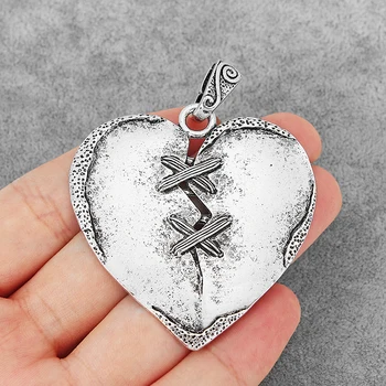 2PCS Antique Large Heart Shape Charms Pendants for Necklace Making Jewelry Findings 57x55mm
2PCS Antique Large Heart Shape Charms Pendants for Necklace Making Jewelry Findings 57x55mm