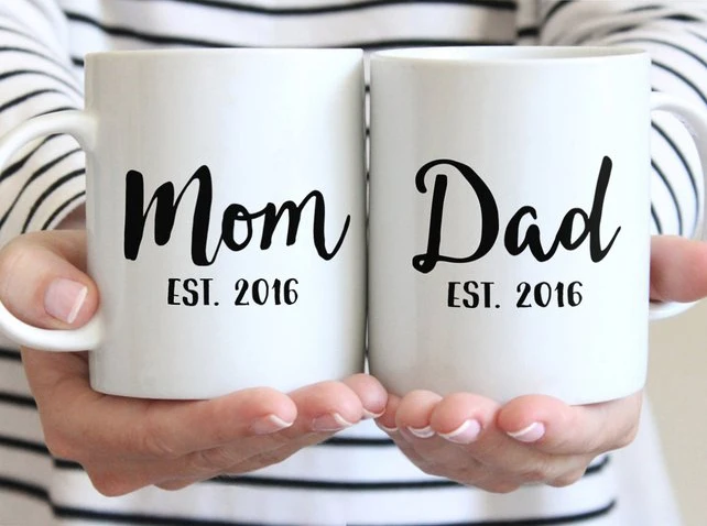Mother & Father,Mom & Dad,Mommy & Daddy,A Set of 2 White Ceramics Coffee Mug,Special Wedding Gift For Parents
Mother & Father,Mom & Dad,Mommy & Daddy,A Set of 2 White Ceramics Coffee Mug,Special Wedding Gift For Parents