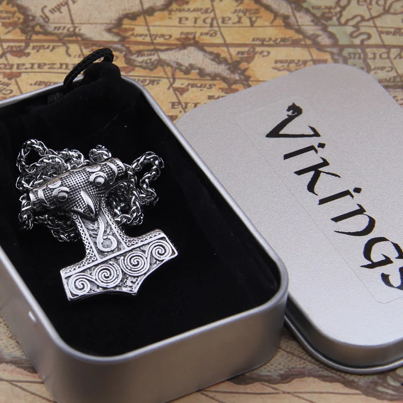 Dropshiping new arrival stainless steel Viking Raven Mjolnir thor hammer rune pendant necklace men gift
Dropshiping new arrival stainless steel Viking Raven Mjolnir thor hammer rune pendant necklace men gift