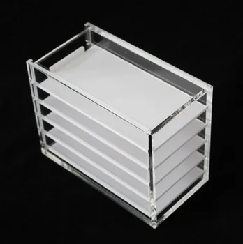 

by dhl or ems 50pcs 5 Layers Acrylic Clear Eyelash Storage Box Makeup Organizer False Eyelashes Glue Pallet Holders new