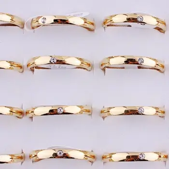 QianBei 30pcs High Quality 3mm Crystal Wedding Rings Unisex For Women Men Gold Color Stainless Steel Ring Jewelry Wholesale
QianBei 30pcs High Quality 3mm Crystal Wedding Rings Unisex For Women Men Gold Color Stainless Steel Ring Jewelry Wholesale