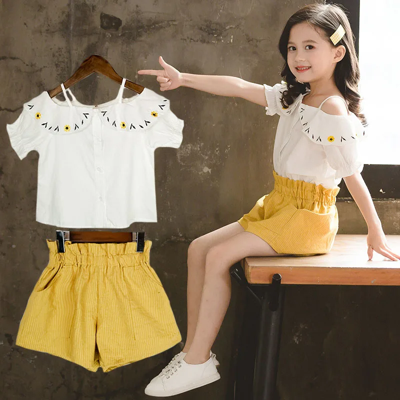 Girls Clothing Sets 2019 Summer Kids Embroidery Shirt Tops+Shorts 2Pcs Children Clothing Toddler Girls Clothes 2 3 4 5 6 7 Years
Girls Clothing Sets 2019 Summer Kids Embroidery Shirt Tops+Shorts 2Pcs Children Clothing Toddler Girls Clothes 2 3 4 5 6 7 Years