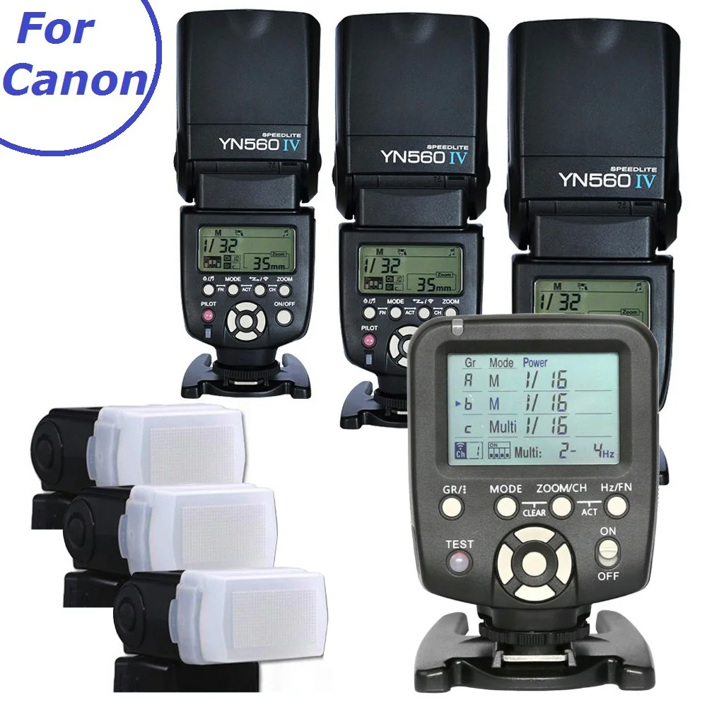 Вссветильник шка Yongnuo YN560 IV 560IV 3 шт. вссветильник Speedlite с беспроводным