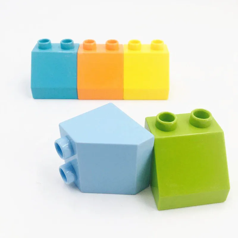 Large Particle 2X2 Inclined Bricks 2 Dots Bulk Plastic Building Block Accessories Compatible with L Brand Duploe Toys for Baby
Large Particle 2X2 Inclined Bricks 2 Dots Bulk Plastic Building Block Accessories Compatible with L Brand Duploe Toys for Baby