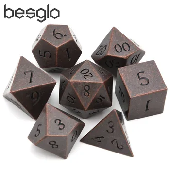 Classic Ancient Copper RPG Solid Metal Polyhedral Dice for Dungeons and Dragons Pathfinder and Other Games
Classic Ancient Copper RPG Solid Metal Polyhedral Dice for Dungeons and Dragons Pathfinder and Other Games