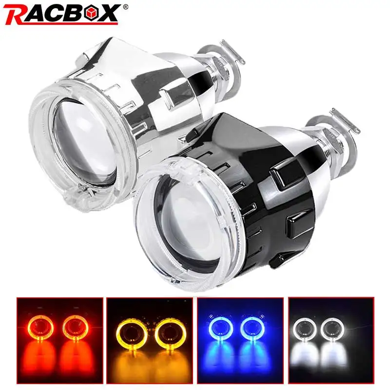RACBOX Universal 2.5 inch Led Angel eyes Bi-xenon Projector lenses Driving Light DRL H4 H7 Car Retrofit Styling Use H1 Lamp
RACBOX Universal 2.5 inch Led Angel eyes Bi-xenon Projector lenses Driving Light DRL H4 H7 Car Retrofit Styling Use H1 Lamp