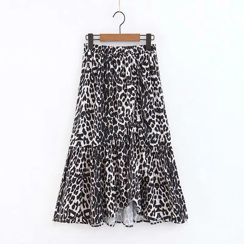Women Vintage leopard print pleat ruffles midi skirt faldas mujer ladies elastic waist animal pattern asymmetrical skirts QUN240
Women Vintage leopard print pleat ruffles midi skirt faldas mujer ladies elastic waist animal pattern asymmetrical skirts QUN240