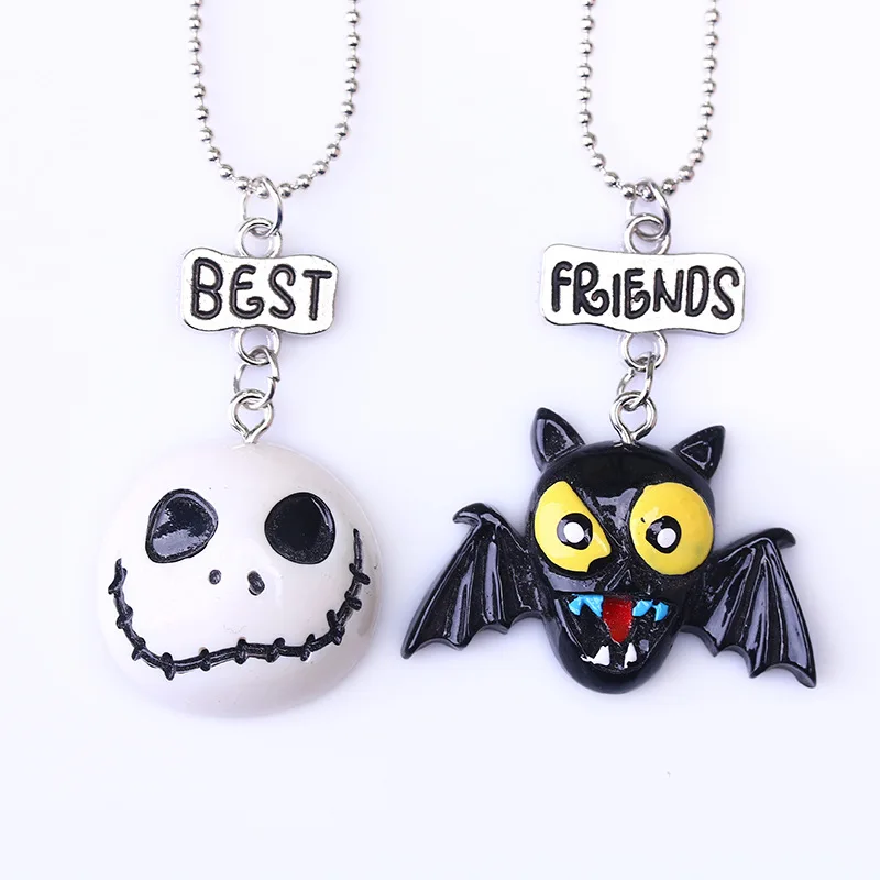 2PCS/Pair Kids "Best Friends" Halloween Necklaces Imitation Black Bat Kids BFF Necklace For Children Jewelry Gift
2PCS/Pair Kids "Best Friends" Halloween Necklaces Imitation Black Bat Kids BFF Necklace For Children Jewelry Gift
