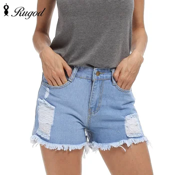 RUGOD 2017 Hot Ripped Jeans Shorts Women Fashion Hole Denim Shorts Female Summer Style Plus Size Short Trousers Women Clothing
RUGOD 2017 Hot Ripped Jeans Shorts Women Fashion Hole Denim Shorts Female Summer Style Plus Size Short Trousers Women Clothing