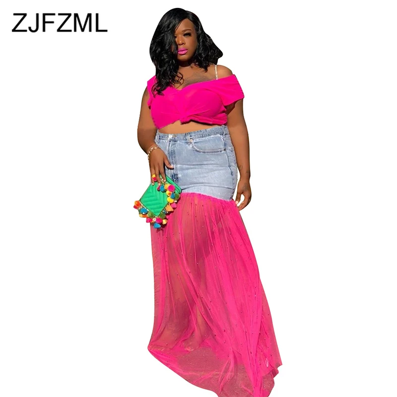 Mesh Beaded Embellish Sexy Denim Skirt Women High Waist See Through Bohemian Skirt Summer Neon Green Rose Long Maxi Party Skirt
Mesh Beaded Embellish Sexy Denim Skirt Women High Waist See Through Bohemian Skirt Summer Neon Green Rose Long Maxi Party Skirt