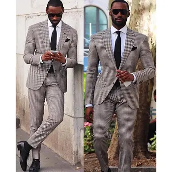 Custom Made Two Buttons Brown chequer Groom Tuxedos Peak Lapel Groomsmen Mens Wedding Suits Blazers (Jacket+Pants+Tie) W:541
Custom Made Two Buttons Brown chequer Groom Tuxedos Peak Lapel Groomsmen Mens Wedding Suits Blazers (Jacket+Pants+Tie) W:541