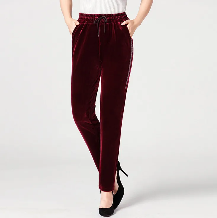 velvet long pants autumn winter new middle age mother casual trousers loose plus size elastic waist women britches pencil pants
velvet long pants autumn winter new middle age mother casual trousers loose plus size elastic waist women britches pencil pants