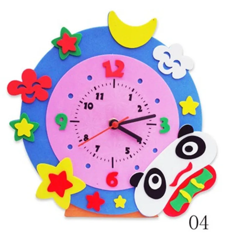 Home Decoration DIY Art Materials EVA 3D Handmade Cartoon Animal Clock watch Early Education Clock Toy For Kids Younger Children
Home Decoration DIY Art Materials EVA 3D Handmade Cartoon Animal Clock watch Early Education Clock Toy For Kids Younger Children