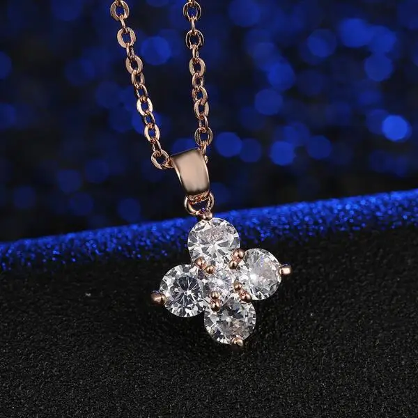 High Quality Gold Colour Exquisite AAA Zircon 4 Leaf Clover Pendants & Necklaces For Women Jewellery 5pcs/lot
High Quality Gold Colour Exquisite AAA Zircon 4 Leaf Clover Pendants & Necklaces For Women Jewellery 5pcs/lot