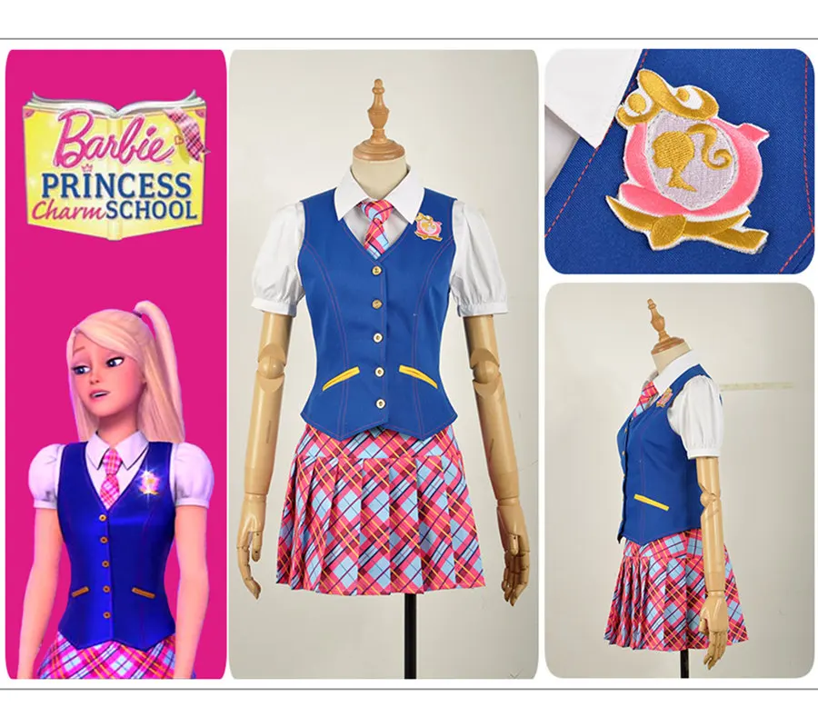 Princess Charm School Princess Sophia Cosplay Costume Custom Pleated Skirt Royal Blue Vest Stocking School Unifrom Summer Dress
Princess Charm School Princess Sophia Cosplay Costume Custom Pleated Skirt Royal Blue Vest Stocking School Unifrom Summer Dress