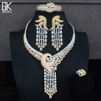 GODKI Luxury Long Tassel Shape Nigerian Bridal Jewelry Sets For Women Cubic Zirconia Crystal CZ Dubai Indian Gold jewelry Sets
GODKI Luxury Long Tassel Shape Nigerian Bridal Jewelry Sets For Women Cubic Zirconia Crystal CZ Dubai Indian Gold jewelry Sets