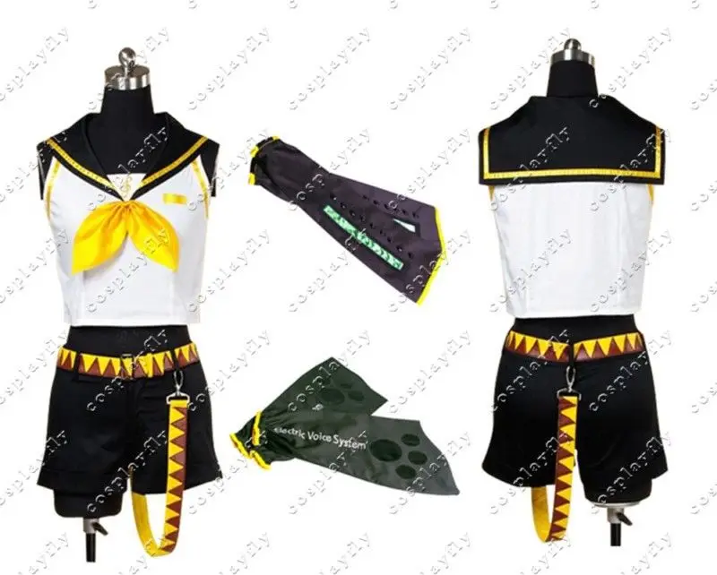 Vocaloid 2 Rin Kagamine Cosplay Costume Custom Made Any Size Sleeveless Shirt Black Shorts (C0027)
Vocaloid 2 Rin Kagamine Cosplay Costume Custom Made Any Size Sleeveless Shirt Black Shorts (C0027)