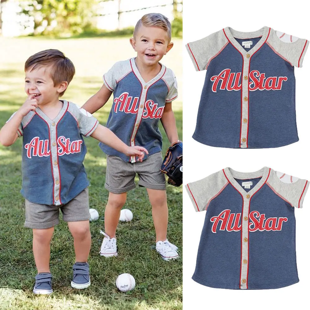 Children Kids Baby Boy Girl Cotton Short Sleeve Baseball Cardigan T Shirt Tops Fashion Casual Baby Kids Clothes Outfits
Children Kids Baby Boy Girl Cotton Short Sleeve Baseball Cardigan T Shirt Tops Fashion Casual Baby Kids Clothes Outfits