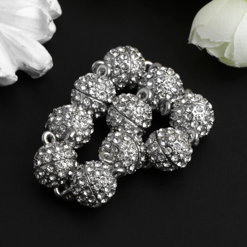 10Pcs/Set Magnetic Clasps With Rhinestone Round Silver Jewelry Accessories Bracelet Chain Buckle Hook Clasps DIY Jewelry Making
10Pcs/Set Magnetic Clasps With Rhinestone Round Silver Jewelry Accessories Bracelet Chain Buckle Hook Clasps DIY Jewelry Making