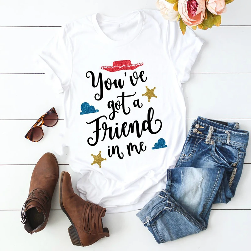 New Arrival You've Got A Friend In Me Camisetas Women Toy Story Unisex Buzz Lightyear Graphic Tee Shirt Vogue Streetwear T-shirt
New Arrival You've Got A Friend In Me Camisetas Women Toy Story Unisex Buzz Lightyear Graphic Tee Shirt Vogue Streetwear T-shirt