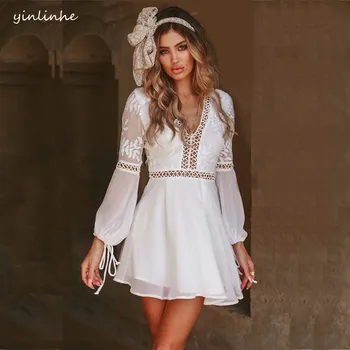 yinlinhe White Transparent Dress Summer Long Sleeve V neck Red Sexy Women Dress Backless Hollow Out Embroidered Vestidos 418
yinlinhe White Transparent Dress Summer Long Sleeve V neck Red Sexy Women Dress Backless Hollow Out Embroidered Vestidos 418
