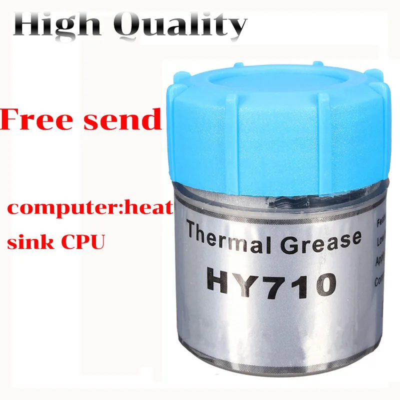 High Quality HY710 15g Silver Silicone Compound Thermal Conductive Grease Cooling Cooler Silicone Grease For CPU Heatsink
High Quality HY710 15g Silver Silicone Compound Thermal Conductive Grease Cooling Cooler Silicone Grease For CPU Heatsink