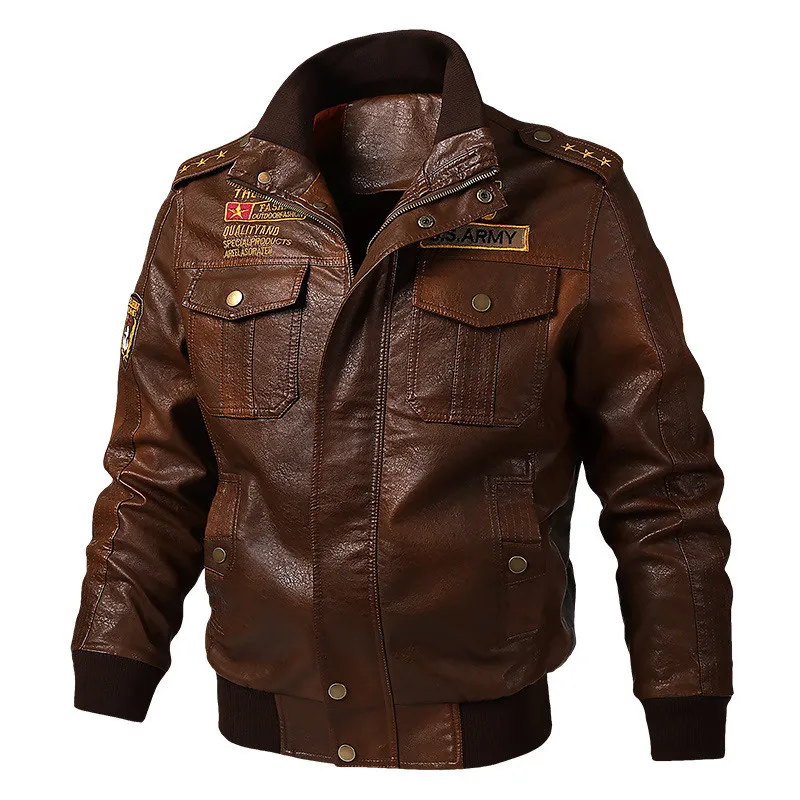MORUANCLE Men Leather Flight Bomber Jackets And Coats Fashion PU Biker Outerwear For Male Motorcycle Windbreaker Plus Size M-6XL
MORUANCLE Men Leather Flight Bomber Jackets And Coats Fashion PU Biker Outerwear For Male Motorcycle Windbreaker Plus Size M-6XL