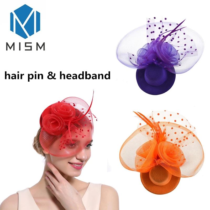 MISM Women Wedding Fascinator Hairpins Girls Feather Hair Accessories Hair Clips Hoop Elegant Mesh Veil Hair Ornaments Headband
MISM Women Wedding Fascinator Hairpins Girls Feather Hair Accessories Hair Clips Hoop Elegant Mesh Veil Hair Ornaments Headband