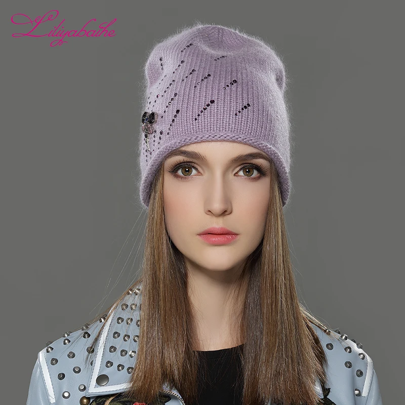 LILIYABAIHE Women Autumn And Winter Hat angora Knitted Skullies Beanies Cap Classic color diamond decoration hats for Girls
LILIYABAIHE Women Autumn And Winter Hat angora Knitted Skullies Beanies Cap Classic color diamond decoration hats for Girls
