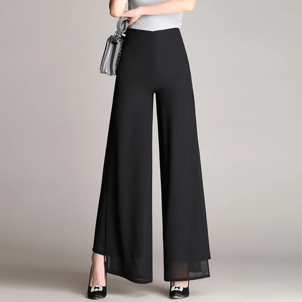 New Women Vintage Loose High Waist Chiffon Pants Trousers Double Layer Side Split Casual Pants Summer Wide Leg Pants Pantalones
New Women Vintage Loose High Waist Chiffon Pants Trousers Double Layer Side Split Casual Pants Summer Wide Leg Pants Pantalones