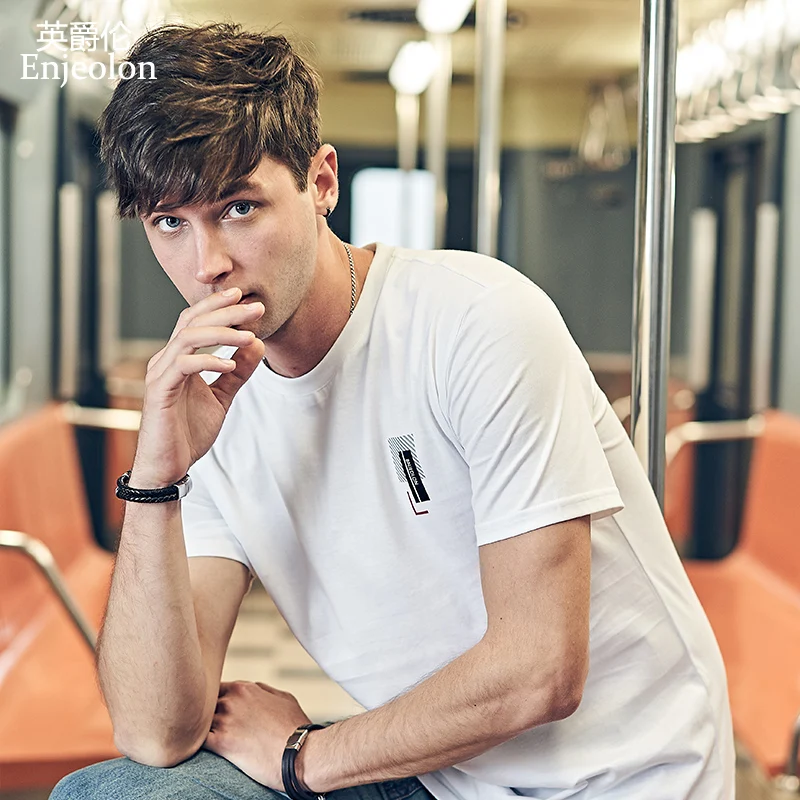 Enjeolon new T Shirt Men Summer Fashion o neck loose t shirts Men T-shirt fashion printing T-shirt Tops Tees 3XL T5118
Enjeolon new T Shirt Men Summer Fashion o neck loose t shirts Men T-shirt fashion printing T-shirt Tops Tees 3XL T5118
