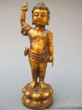 China Buddhism Old Bronze Fingers the heavens and earth Sakyamuni Buddha statue
China Buddhism Old Bronze Fingers the heavens and earth Sakyamuni Buddha statue