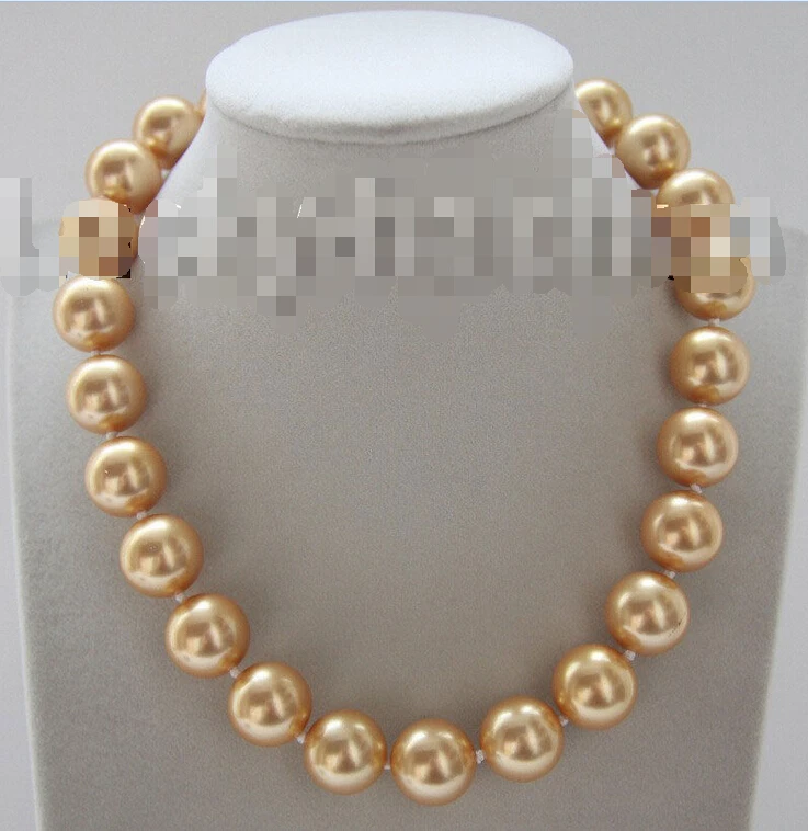 18" 16mm round golden south sea shell pearls necklace magnet clasp j9279 @^Noble style Natural Fine jewe FREE SHIPPING ##a #a 
18" 16mm round golden south sea shell pearls necklace magnet clasp j9279 @^Noble style Natural Fine jewe FREE SHIPPING ##a #a