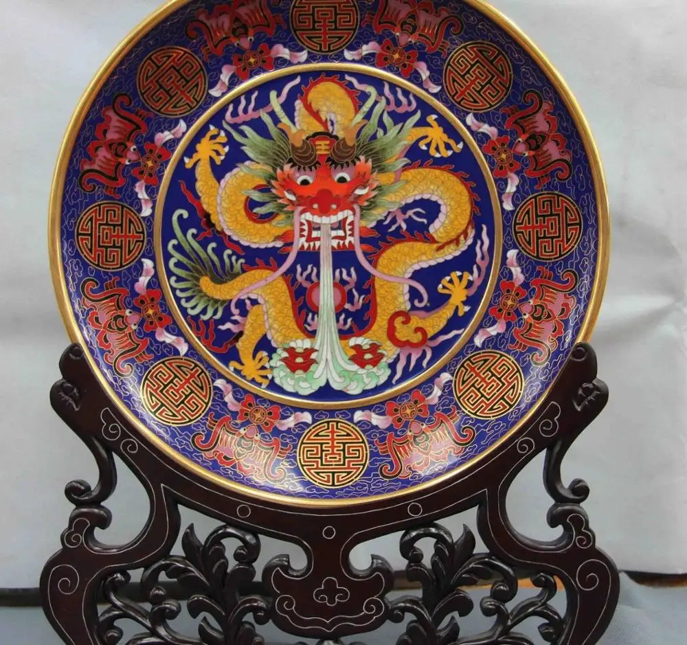 Royal Palace Copper Gilt Cloisonne Enamel Feng Shui Lucky Bat Dragon dish Plate
Royal Palace Copper Gilt Cloisonne Enamel Feng Shui Lucky Bat Dragon dish Plate