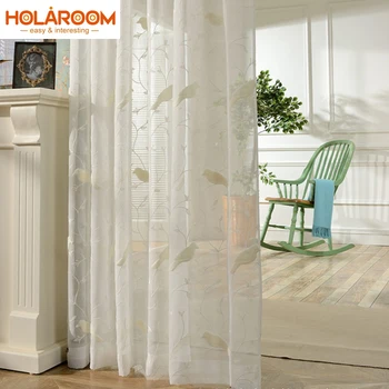 Bird Pattern Embroidery Curtains fabric Tulle Curtains For Bedroom The living room Kitchen Window 3D Bird Curtains cortinas
Bird Pattern Embroidery Curtains fabric Tulle Curtains For Bedroom The living room Kitchen Window 3D Bird Curtains cortinas