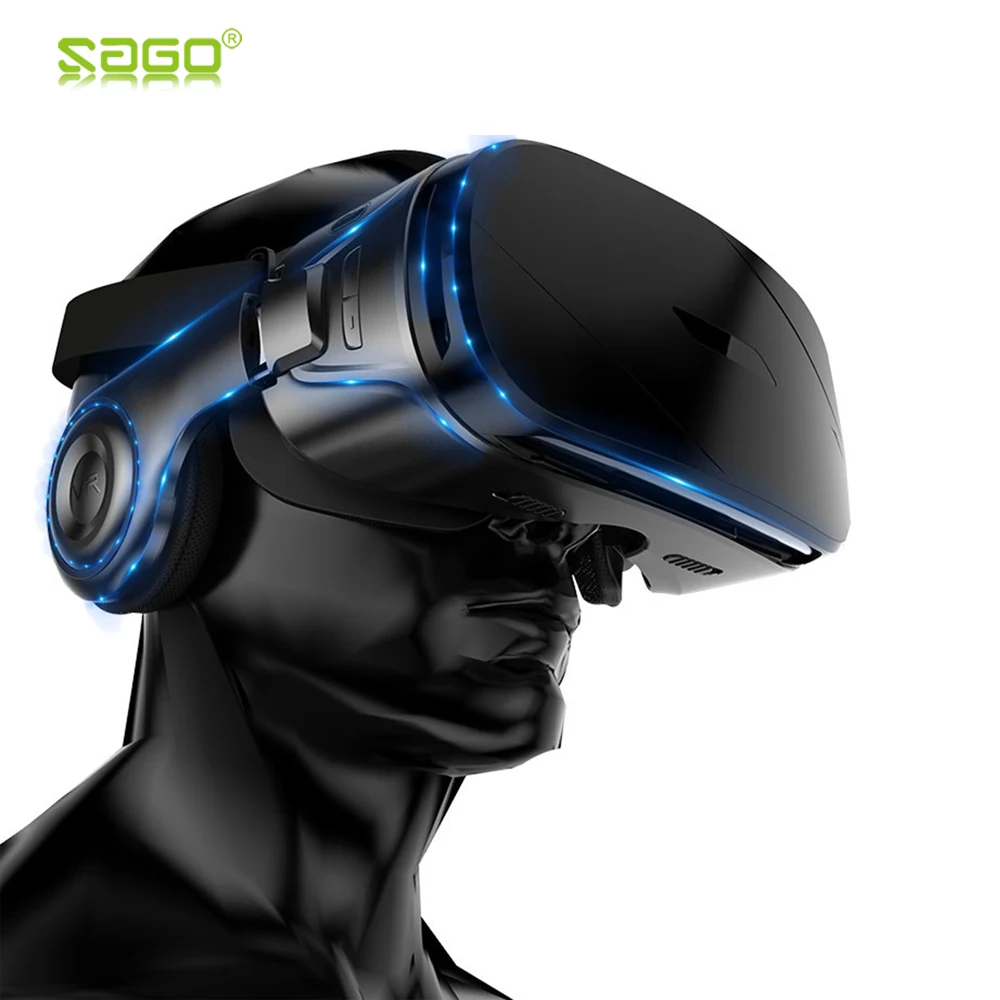 

Sago Augmented Reality glasses 3D Smartphone AR Mobile Box Headset Virtual Reality VR helmet Film AR Video Game with remote