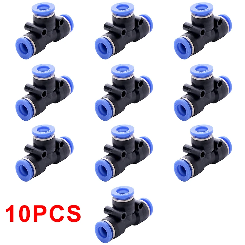 10pcs Pneumatic T Shaped Tee Union Connector Tube One Touch Push In Air Fitting Hose Home Air/Water Hose Tube OD 6mm GHMY
10pcs Pneumatic T Shaped Tee Union Connector Tube One Touch Push In Air Fitting Hose Home Air/Water Hose Tube OD 6mm GHMY