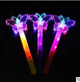 Фото 34cm Light Up Flashing Princess Wand LED Fairy Magic Big Moon Star Butterfly Flower Sticks Gift toys YH971 | Игрушки и хобби