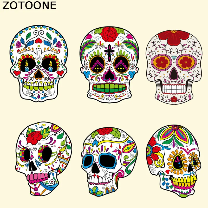 ZOTOONE Punk Skull Clothes Patches Stickers for Tops Household Iron-on Animal Parches DIY Heat Transfers Decoration Appliqued E
ZOTOONE Punk Skull Clothes Patches Stickers for Tops Household Iron-on Animal Parches DIY Heat Transfers Decoration Appliqued E