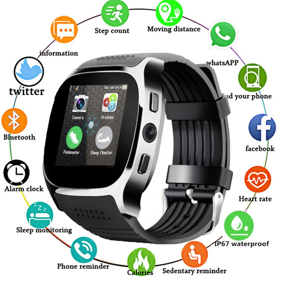 Bluetooth Smart Watch with Camera Facebook Sport Wristwatch Music Player Whatsapp Support SIM TF Card Call for IOS Android Phone
Bluetooth Smart Watch with Camera Facebook Sport Wristwatch Music Player Whatsapp Support SIM TF Card Call for IOS Android Phone
