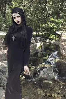 Darkinlove Women Gothic Dress Black Hooded Backless Stage Performance Halloween Witch Long Dresses
Darkinlove Women Gothic Dress Black Hooded Backless Stage Performance Halloween Witch Long Dresses