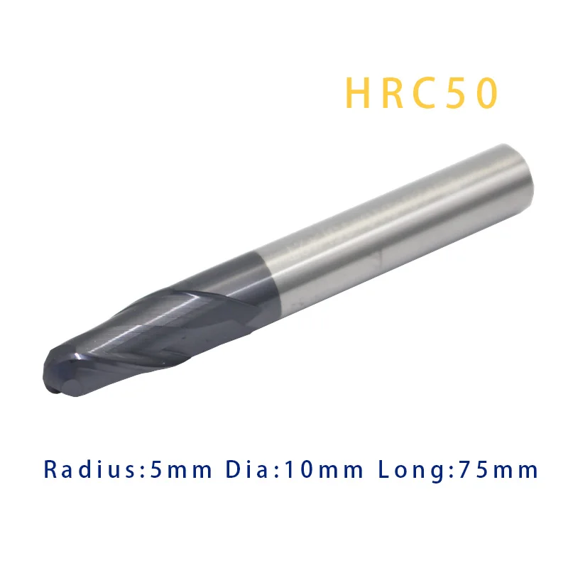 5pc Ball Nose Mill 10mm 12mm HRC50 2Flute Tungsten Carbide Sprial Milling Bit Cutter End Mills Lathe Machine Tool for Steel
5pc Ball Nose Mill 10mm 12mm HRC50 2Flute Tungsten Carbide Sprial Milling Bit Cutter End Mills Lathe Machine Tool for Steel