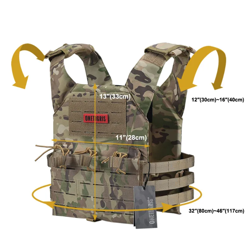 OneTigris Tactical Laser-Cut JPC Vest Light-Weight MOLLE Lazer Special Plate Carrier Hunting Vest for Paintball Airsoft OneTigris Tactical Laser-Cut JPC Vest Light-Weight MOLLE Lazer Special Plate Carrier Hunting Vest for Paintball Airsoft