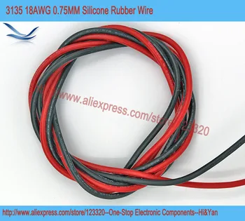 4meters/lot 18AWG 0.75MM 3135 Silicone Rubber Wire Cable 600V 200 Celsius Electrical Red 2 Meters Black 2 Meters
4meters/lot 18AWG 0.75MM 3135 Silicone Rubber Wire Cable 600V 200 Celsius Electrical Red 2 Meters Black 2 Meters