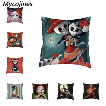 The Day of the Dead Sugar bone Printed Polyester Peach Skin Cushion Cover Rose Guitar Home Living Room Sofa Decorate Pillowcase
The Day of the Dead Sugar bone Printed Polyester Peach Skin Cushion Cover Rose Guitar Home Living Room Sofa Decorate Pillowcase