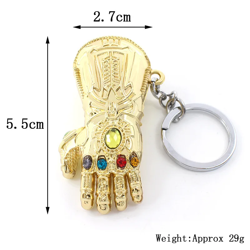 Action THANOS Gloves Infinity Stones Metal Keychain Toys Marvel Avengers INFINITY WAR Model Ke Ring Pendants Toys Gifts for Fans
Action THANOS Gloves Infinity Stones Metal Keychain Toys Marvel Avengers INFINITY WAR Model Ke Ring Pendants Toys Gifts for Fans
